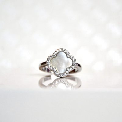 Silver Clover Ring